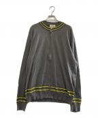 HERMESエルメス）の古着「コットンカシミヤジップニット」｜ブラウン