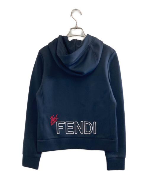 FENDI（フェンディ）FENDI (フェンディ) ジップパーカー ネイビー サイズ:40の古着・服飾アイテム