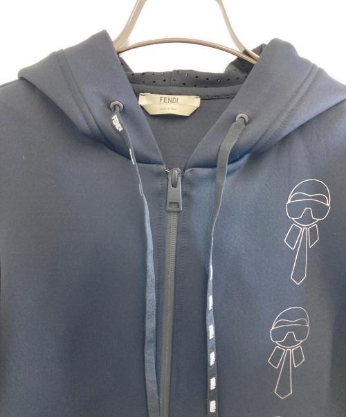FENDI（フェンディ）FENDI (フェンディ) ジップパーカー ネイビー サイズ:40の古着・服飾アイテム