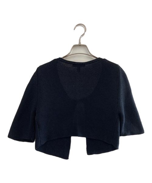 MaxMara（マックスマーラ）MaxMara (マックスマーラ) シルクリネンブレンドサマーニットボレロ ブラック サイズ:Mの古着・服飾アイテム