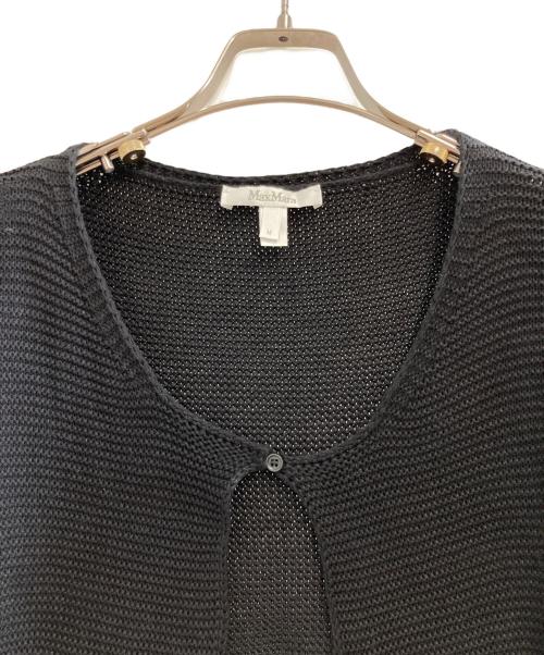 MaxMara（マックスマーラ）MaxMara (マックスマーラ) シルクリネンブレンドサマーニットボレロ ブラック サイズ:Mの古着・服飾アイテム