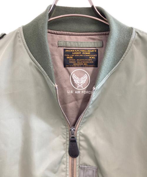 HOUSTON（ヒューストン）HOUSTON (ヒューストン) L-2B FLIGHT JACKET オリーブ サイズ:XXLの古着・服飾アイテム