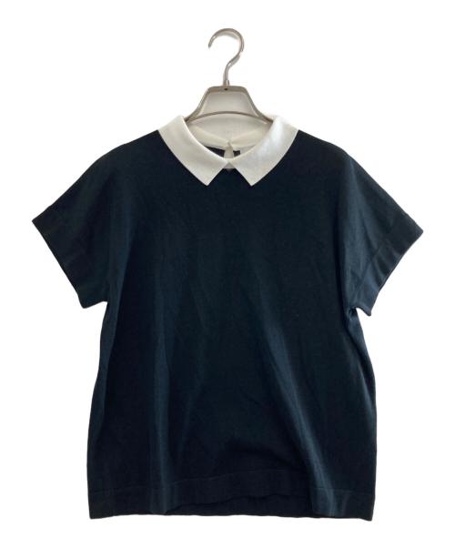MACKINTOSH PHILOSOPHY（マッキントッシュ フィロソフィー）MACKINTOSH PHILOSOPHY (マッキントッシュ フィロソフィー) Bicolor Knit Polo ブラック サイズ:38の古着・服飾アイテム