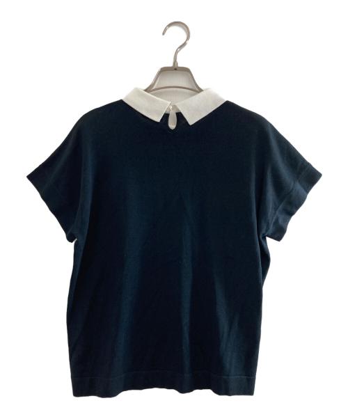 MACKINTOSH PHILOSOPHY（マッキントッシュ フィロソフィー）MACKINTOSH PHILOSOPHY (マッキントッシュ フィロソフィー) Bicolor Knit Polo ブラック サイズ:38の古着・服飾アイテム