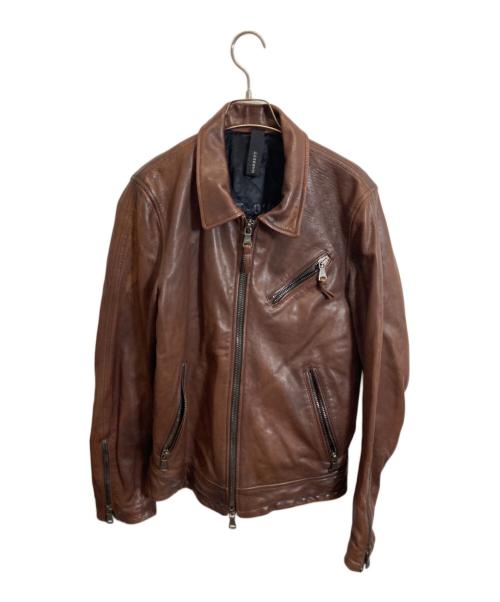 GARRETT（ギャレット）GARRETT (ギャレット) レザージャケット ブラウン サイズ:48の古着・服飾アイテム