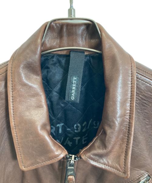 GARRETT（ギャレット）GARRETT (ギャレット) レザージャケット ブラウン サイズ:48の古着・服飾アイテム