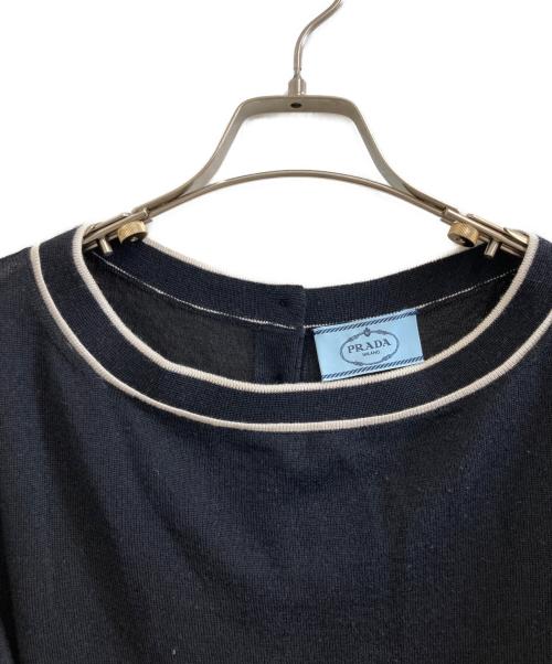 PRADA（プラダ）PRADA (プラダ) シルクブレンドニット ブラック サイズ:44の古着・服飾アイテム
