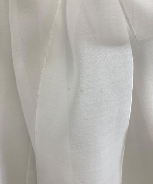 SHIPS（シップス）SHIPS (シップス) オーガンジー リボン ブラウス ホワイト サイズ:36の古着・服飾アイテム