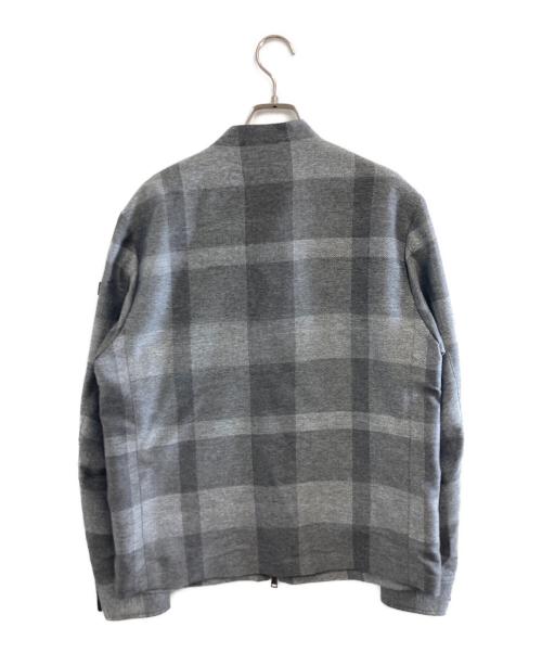 BLACK LABEL CRESTBRIDGE（ブラックレーベル クレストブリッジ）BLACK LABEL CRESTBRIDGE (ブラックレーベル クレストブリッジ) シャドークレストブリッジチェックカラミライダースブルゾン　51F08518 グレー サイズ:Mの古着・服飾アイテム