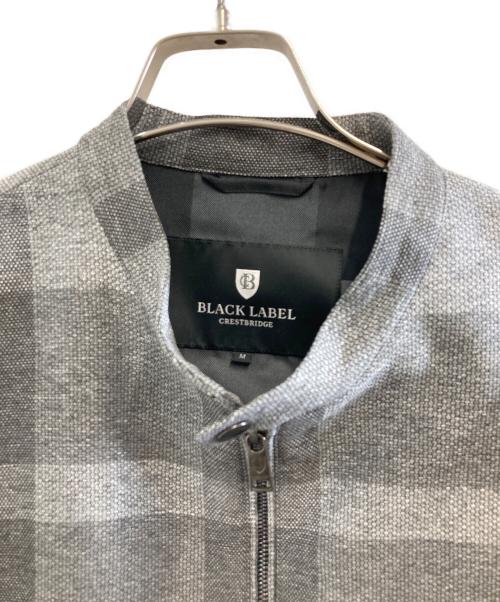 BLACK LABEL CRESTBRIDGE（ブラックレーベル クレストブリッジ）BLACK LABEL CRESTBRIDGE (ブラックレーベル クレストブリッジ) シャドークレストブリッジチェックカラミライダースブルゾン　51F08518 グレー サイズ:Mの古着・服飾アイテム
