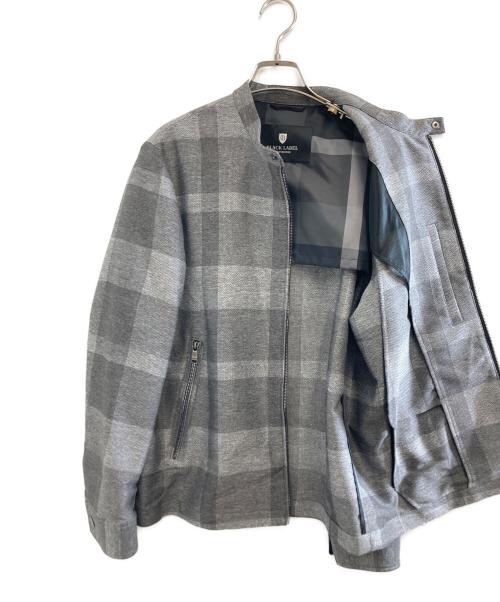BLACK LABEL CRESTBRIDGE（ブラックレーベル クレストブリッジ）BLACK LABEL CRESTBRIDGE (ブラックレーベル クレストブリッジ) シャドークレストブリッジチェックカラミライダースブルゾン　51F08518 グレー サイズ:Mの古着・服飾アイテム