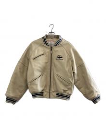 AVIREX（アヴィレックス）の古着「VARSITY JACKET」｜ベージュ