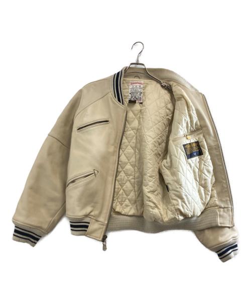 AVIREX（アヴィレックス）AVIREX (アヴィレックス) VARSITY JACKET ベージュ サイズ:Mの古着・服飾アイテム