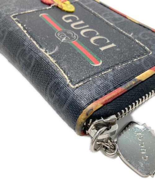 GUCCI（グッチ）GUCCI (グッチ) ナイトクーリエ ラウンドファスナー コインケース ブラックの古着・服飾アイテム
