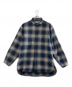 HOPPER'S BRUNCHホッパーズブランチ）の古着「Flannel Shirt Jacket」｜ネイビー