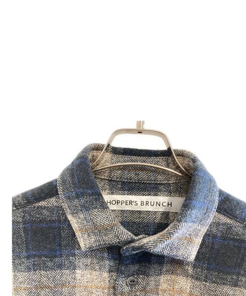 HOPPER'S BRUNCH（ホッパーズブランチ）HOPPER'S BRUNCH (ホッパーズブランチ) Flannel Shirt Jacket ネイビー サイズ:2の古着・服飾アイテム