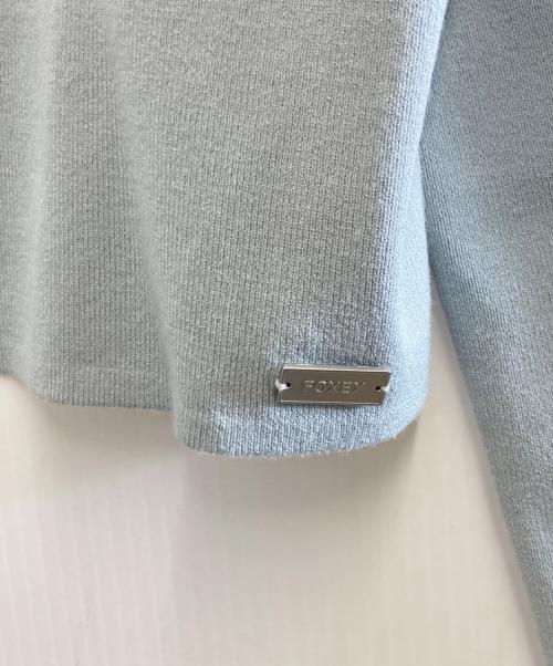 FOXEY（フォクシー）FOXEY (フォクシー) Square Cardigan スカイブルー サイズ:Mの古着・服飾アイテム