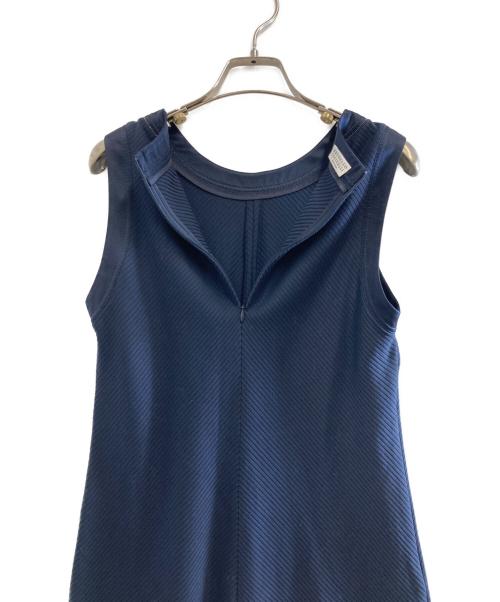 BRUNELLO CUCINELLI（ブルネロクチネリ）BRUNELLO CUCINELLI (ブルネロクチネリ) ノースリーブワンピース ネイビー サイズ:Mの古着・服飾アイテム