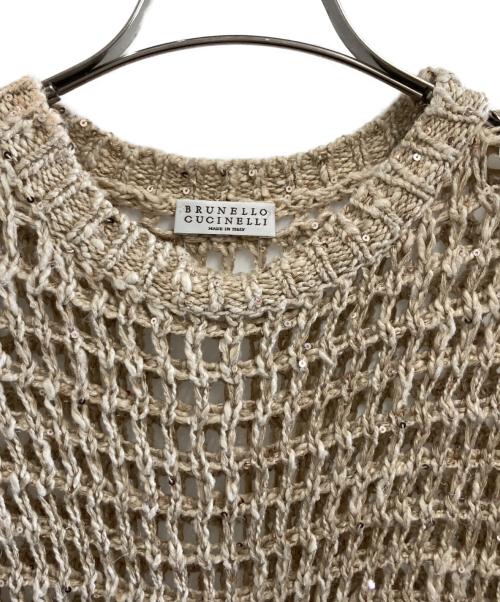 BRUNELLO CUCINELLI（ブルネロクチネリ）BRUNELLO CUCINELLI (ブルネロクチネリ) リネンシルクブレンドニットベスト ブラウン サイズ:XSの古着・服飾アイテム