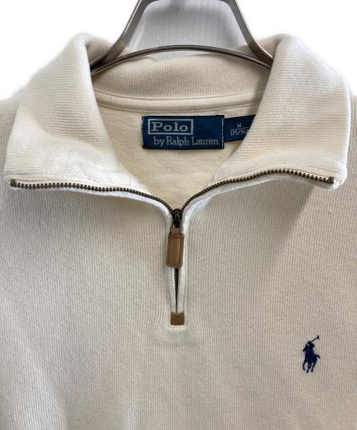 POLO RALPH LAUREN（ポロ・ラルフローレン）POLO RALPH LAUREN (ポロ・ラルフローレン) ハーフジップニット ホワイト サイズ:Mの古着・服飾アイテム
