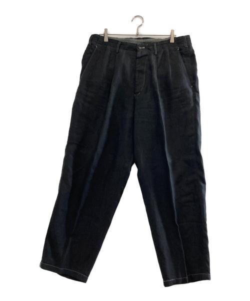 Y's for men（ワイズフォーメン）Y'S for men (ワイズフォーメン) リネンタックパンツ ブラック サイズ:Mの古着・服飾アイテム