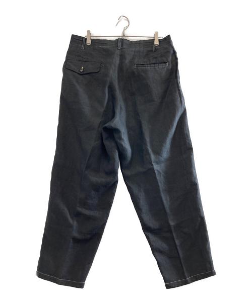 Y's for men（ワイズフォーメン）Y'S for men (ワイズフォーメン) リネンタックパンツ ブラック サイズ:Mの古着・服飾アイテム
