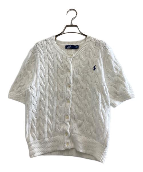 POLO RALPH LAUREN（ポロ・ラルフローレン）POLO RALPH LAUREN (ポロ・ラルフローレン) 半袖ケーブルニット ホワイト サイズ:Lの古着・服飾アイテム