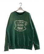 POLO RALPH LAURENポロ・ラルフローレン）の古着「RALPH COFFEE プリントスウェット」｜グリーン