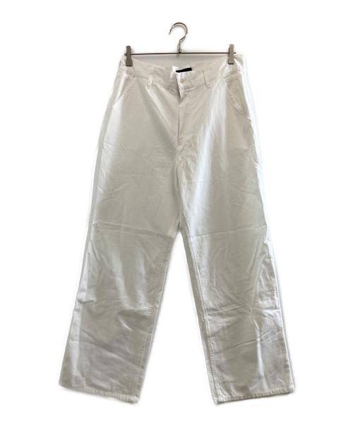 DELUXE（デラックス）Deluxe (デラックス) コットンリネン 5ポケットワイドパンツ　26SD4266 ホワイト サイズ:Lの古着・服飾アイテム