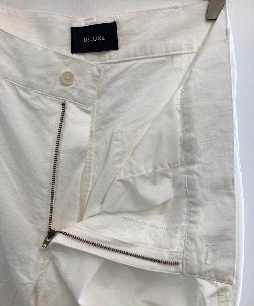 DELUXE（デラックス）Deluxe (デラックス) コットンリネン 5ポケットワイドパンツ　26SD4266 ホワイト サイズ:Lの古着・服飾アイテム