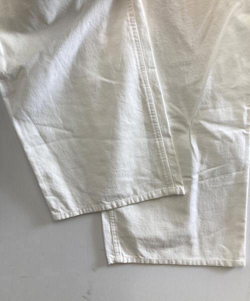 DELUXE（デラックス）Deluxe (デラックス) コットンリネン 5ポケットワイドパンツ　26SD4266 ホワイト サイズ:Lの古着・服飾アイテム