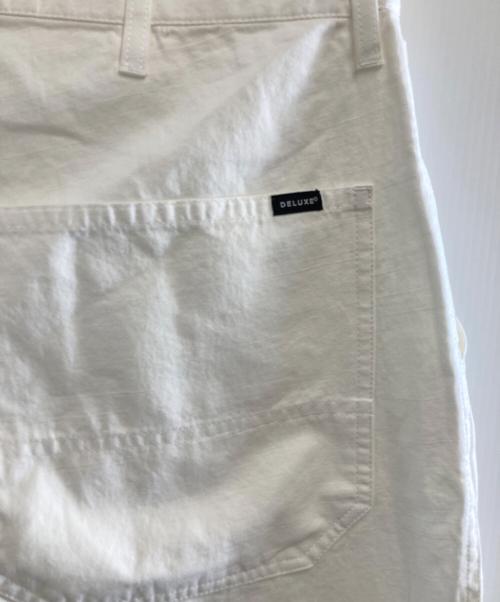 DELUXE（デラックス）Deluxe (デラックス) コットンリネン 5ポケットワイドパンツ　26SD4266 ホワイト サイズ:Lの古着・服飾アイテム