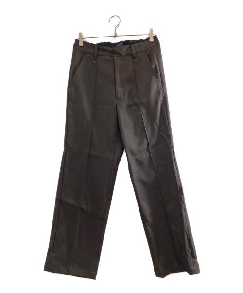 DELUXE（デラックス）Deluxe (デラックス) 「ZOOT」 ピンタックスラックス　26SD4263 ブラウン サイズ:Lの古着・服飾アイテム