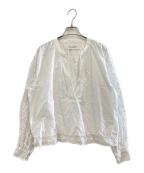 sara mallikaサラマリカ）の古着「Geometric Lace Joint Top」｜ホワイト