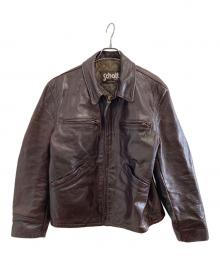 Schott（ショット）の古着「シングルライダースジャケット」｜ブラウン