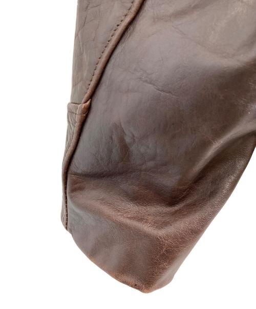 Schott（ショット）Schott (ショット) シングルライダースジャケット ブラウン サイズ:42の古着・服飾アイテム