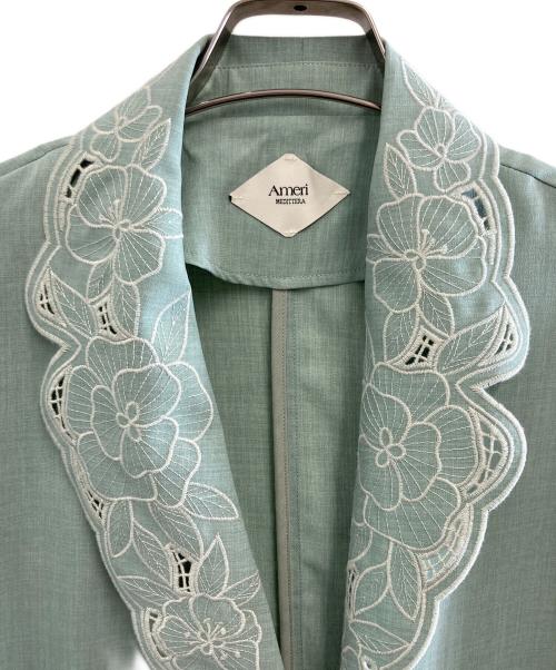 Ameri（アメリ）AMERI (アメリ) MEDI LACE EMBROIDERY COLLAR JACKET　0225106330780 グリーン サイズ:Mの古着・服飾アイテム