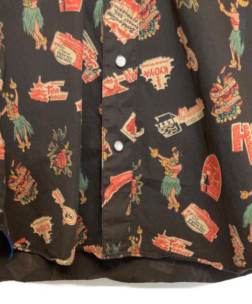 Sun Surf（サンサーフ）Sun Surf (サンサーフ) コットンツイルハワイアンタトゥーウエスタンシャツ ブラウン サイズ:Mの古着・服飾アイテム
