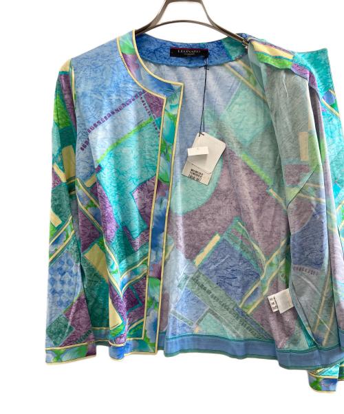 LEONARD FASHION（レオナールファッション）LEONARD FASHION (レオナールファッション) 総柄カーディガン　0339143 総柄 サイズ:LLの古着・服飾アイテム