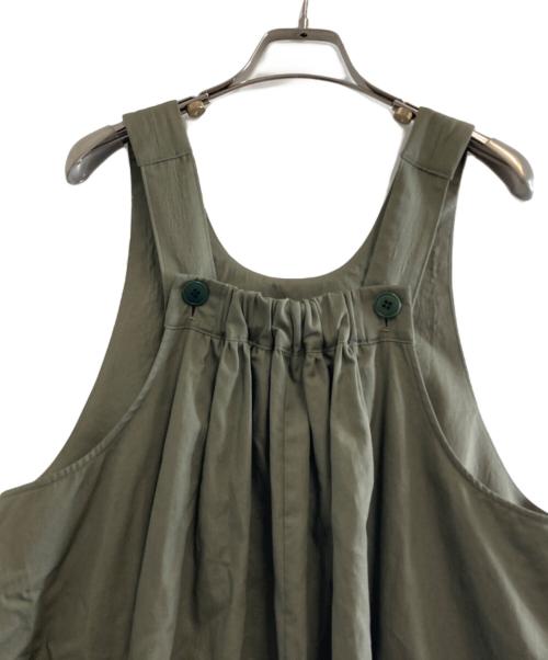 bilitis dix-sept ans（ビリティスディセッタン）bilitis dix-sept ans (ビリティスディセッタン) Big Tabrier Dress グリーン サイズ:Sの古着・服飾アイテム