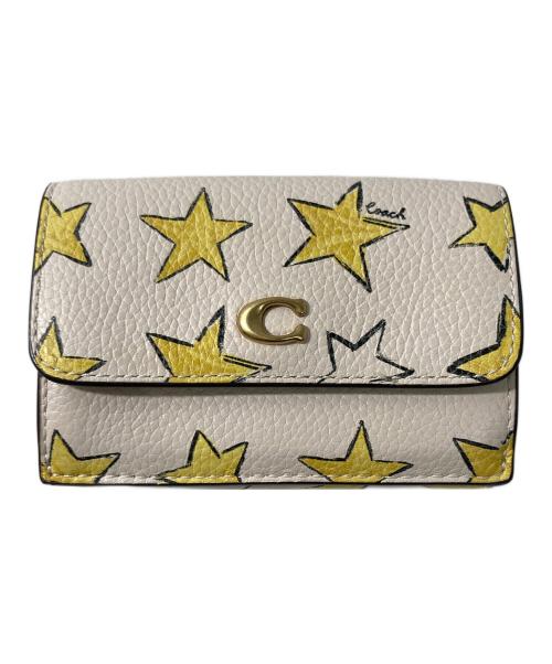 COACH（コーチ）COACH (コーチ) エッセンシャル ミニ トライフォード ウォレット スター プリント　M2477 アイボリーの古着・服飾アイテム