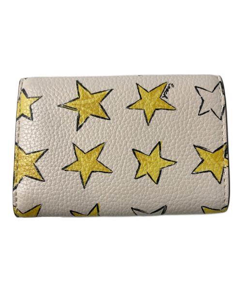 COACH（コーチ）COACH (コーチ) エッセンシャル ミニ トライフォード ウォレット スター プリント　M2477 アイボリーの古着・服飾アイテム