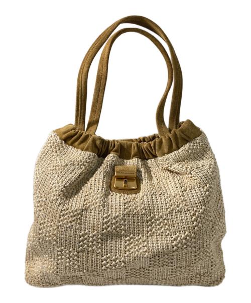 MARC JACOBS（マークジェイコブス）MARC JACOBS (マークジェイコブス) The Summer Woven Cristina Tote ベージュの古着・服飾アイテム