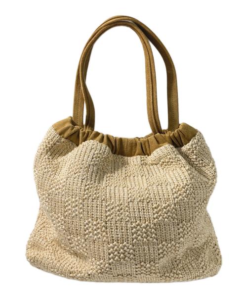 MARC JACOBS（マークジェイコブス）MARC JACOBS (マークジェイコブス) The Summer Woven Cristina Tote ベージュの古着・服飾アイテム