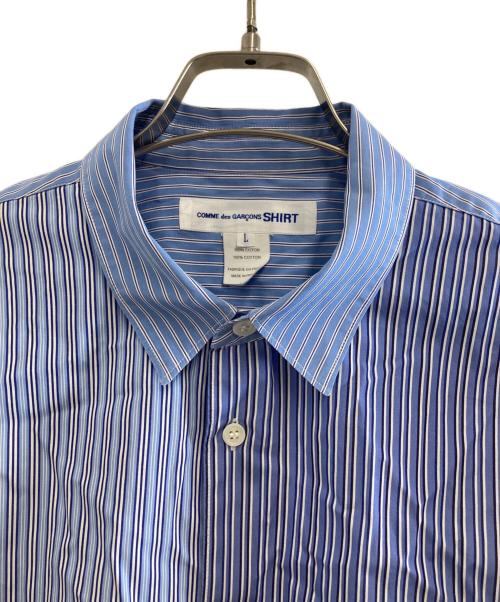 COMME des GARCONS SHIRT（コムデギャルソンシャツ）COMME des GARCONS SHIRT (コムデギャルソンシャツ) ストライプシャツ スカイブルー サイズ:Lの古着・服飾アイテム