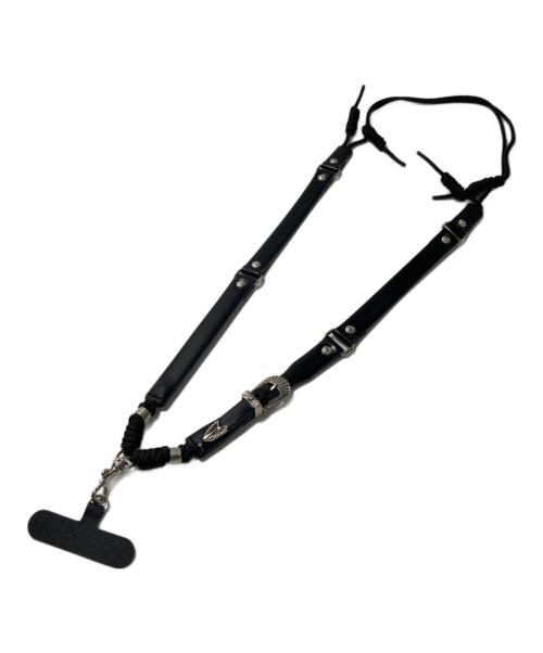TOGA VIRILIS（トーガ ビリリース）TOGA VIRILIS (トーガ ビリリース) LEATHER PHONE STRAP ブラックの古着・服飾アイテム