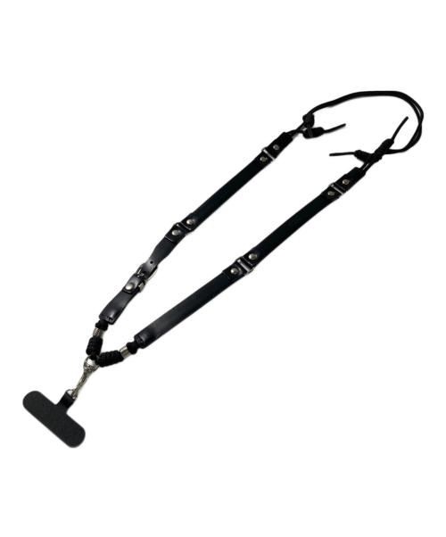 TOGA VIRILIS（トーガ ビリリース）TOGA VIRILIS (トーガ ビリリース) LEATHER PHONE STRAP ブラックの古着・服飾アイテム