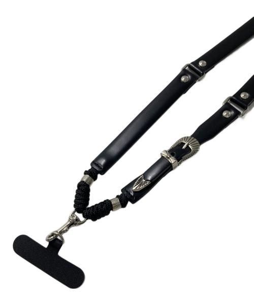 TOGA VIRILIS（トーガ ビリリース）TOGA VIRILIS (トーガ ビリリース) LEATHER PHONE STRAP ブラックの古着・服飾アイテム