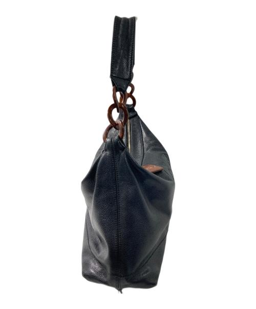 CHANEL（シャネル）CHANEL (シャネル) ウッドチェーンレザーワンショルダーバッグ ブラックの古着・服飾アイテム