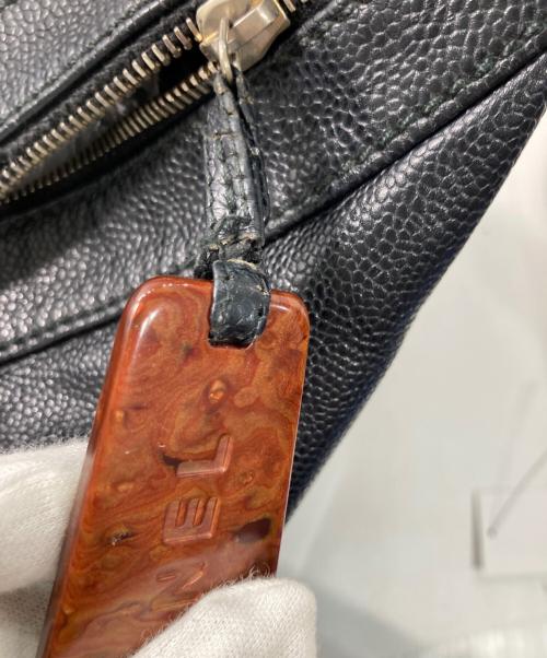 CHANEL（シャネル）CHANEL (シャネル) ウッドチェーンレザーワンショルダーバッグ ブラックの古着・服飾アイテム